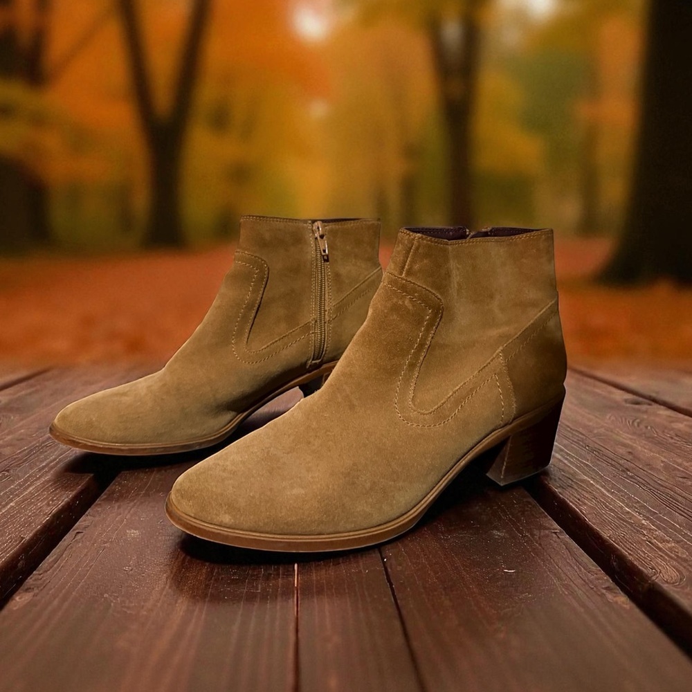 BCBGeneration Camel Suede Ankle Boots